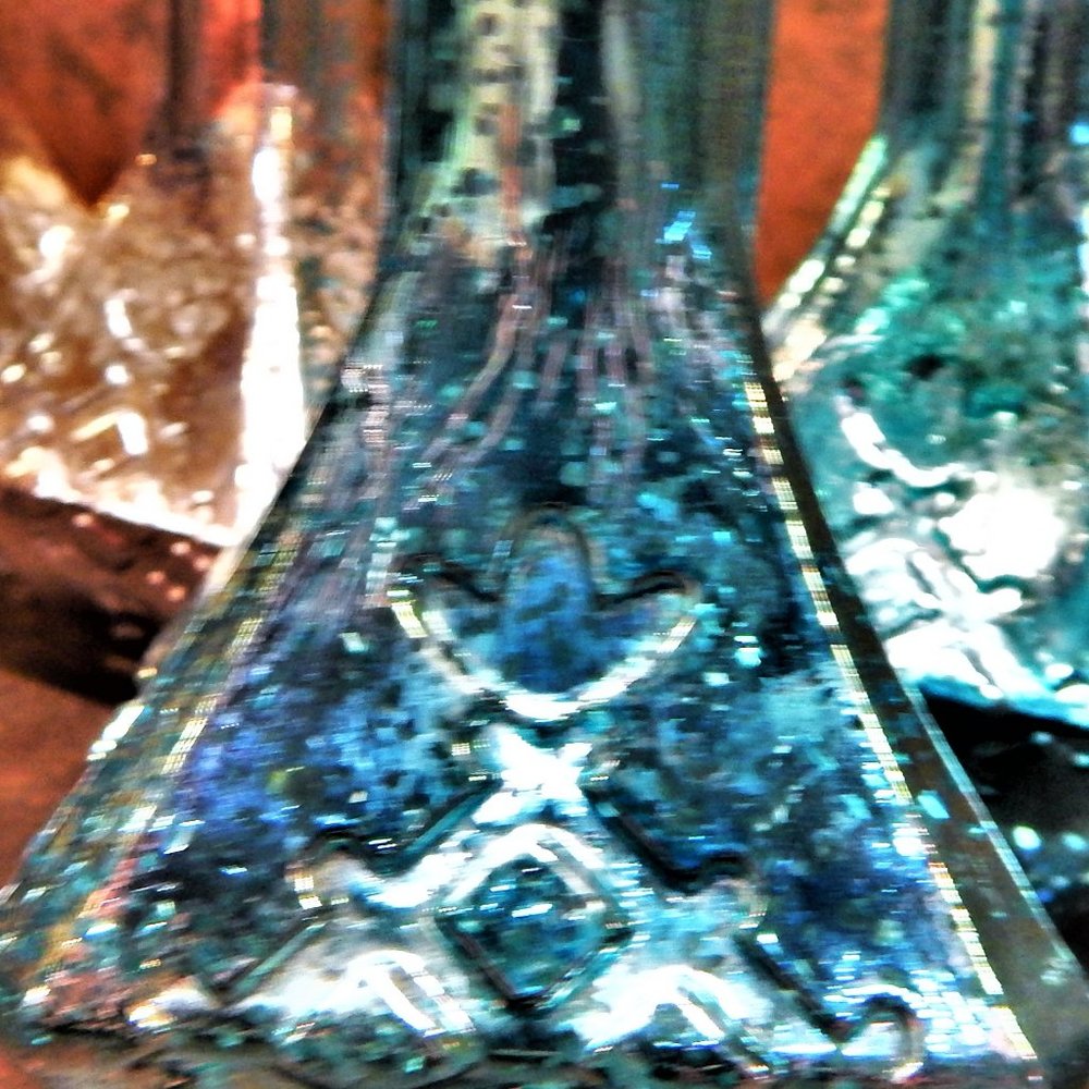 Blue Mercury Painted Decorative Bottles/Stoppers Choice 1 for $16 *** 2 for 20 - Picture 6 of 14